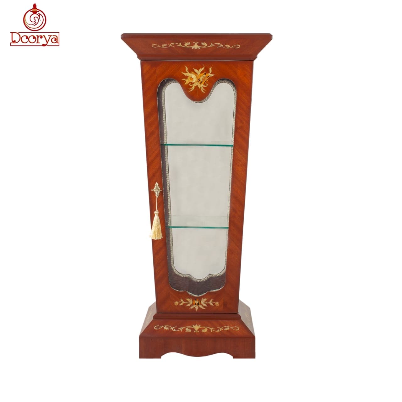 ویترین هرمی چهار طرف شیشه معرق V004