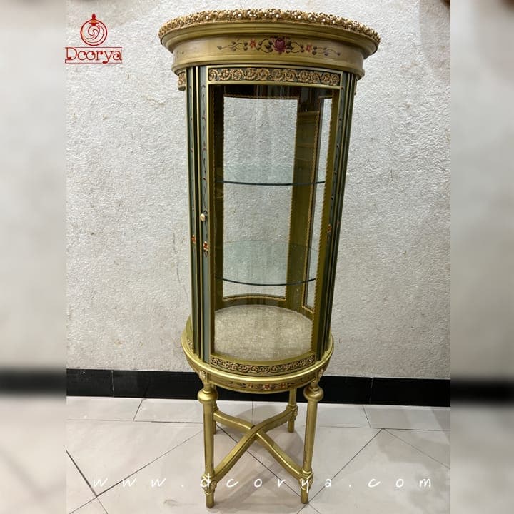 ویترین گرد نقاشی برنزخورV001